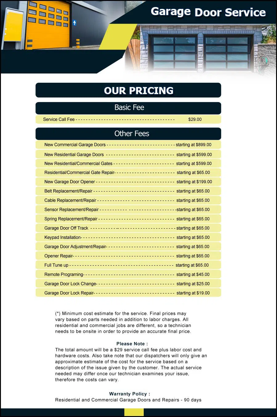 Garage Door & Opener Repairs Riviera Beach, FL 561-948-0391